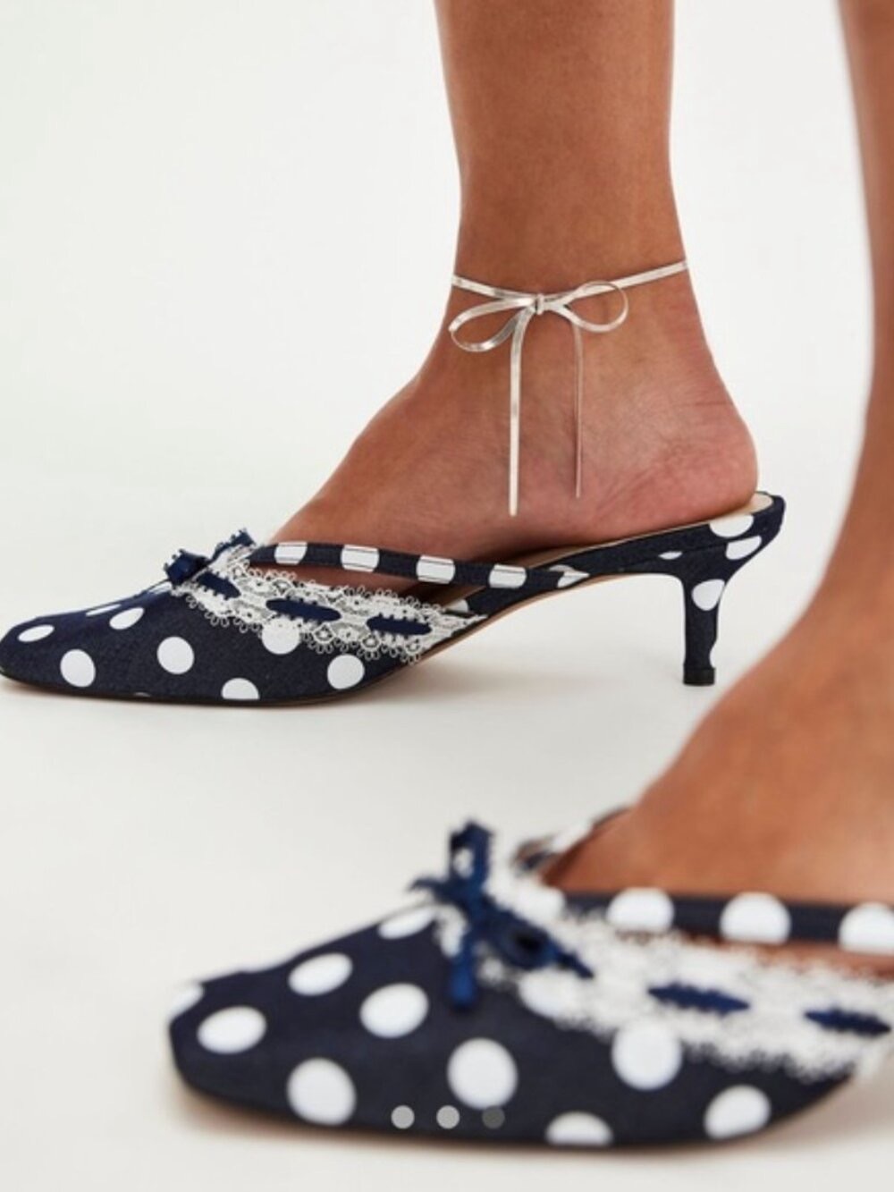 FOR LOVE & LEMONS Audrey Polka Dot Mules